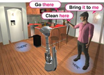 [IROS21] Communicative Learning with Natural Gestures for Embodied Navigation Agents with Human-in-the-Scene