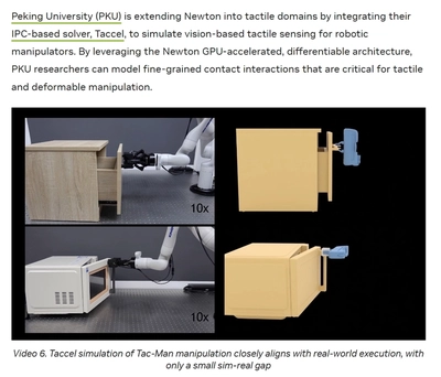 Featured on NVIDIA Tech Blog about Newton Physics